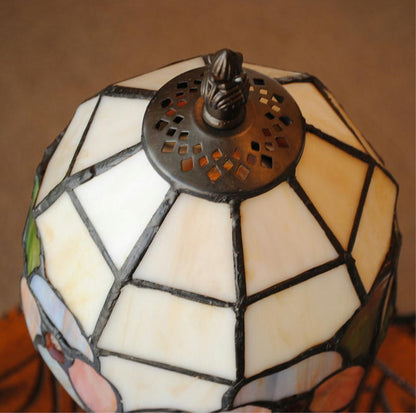 テーブルランプ おしゃれ ステンドグラス エレガント ティファニー アンティーク シェード アイアン 丸 ラウンド 718007