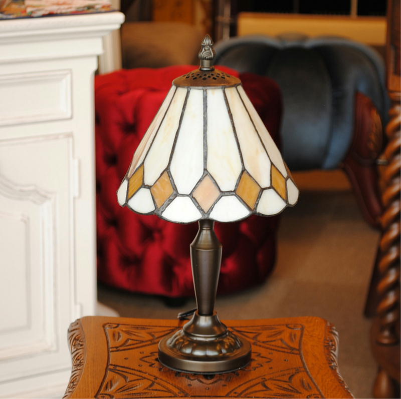 テーブルランプ おしゃれ ステンドグラス エレガント ティファニー アンティーク シェード アイアン 718009