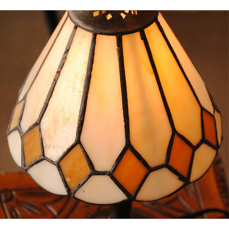 テーブルランプ おしゃれ ステンドグラス エレガント ティファニー アンティーク シェード アイアン 718009