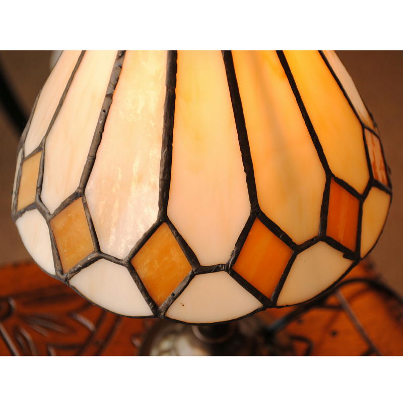 テーブルランプ おしゃれ ステンドグラス エレガント ティファニー アンティーク シェード アイアン 718009