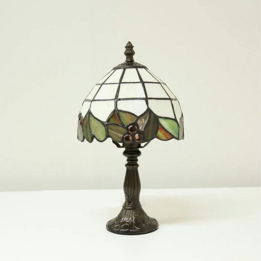 テンドグラスシェーランプ26800x1 テーブルランプ おしゃれ ステンドグラス エレガント ティファニー アンティーク シェード アイアン 丸 ラウンド 718010