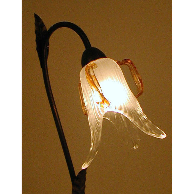 テーブルランプ 花型 ガラス シェード アイアン インテリア 卓上ランプ 照明器具 ランプ アンティーク調 雑貨 TableLamp 725012