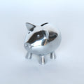 貯金箱 ぶた アルミ製 かわいい おしゃれ シルバー ブタの貯金箱 アルミコインバンク コインバンク ブタ アルミニウム製貯金箱 インテリア雑貨 雑貨 7333115