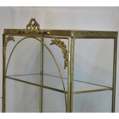 アクセサリーキャビネット キュリオケース 真鍮製 ガラスケース 3段キャビネット ガラスドアキャビネット アクセサリーケース ディスプレイキャビネット 7347075