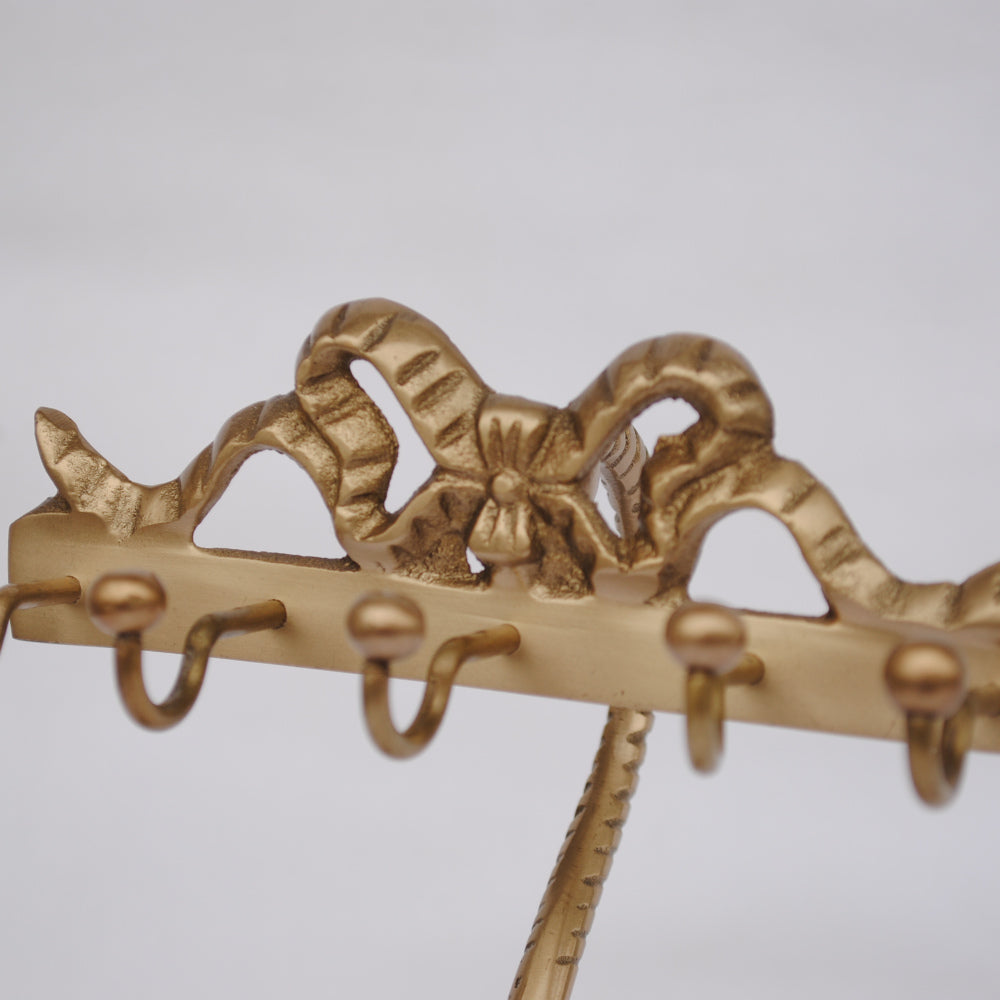 ジュエリースタンド アクセサリースタンド おしゃれ リボンスタンド 真鍮製 アクセサリーホルダー ジュエリーホルダー 真鍮雑貨 雑貨 インテリア雑貨 7347081