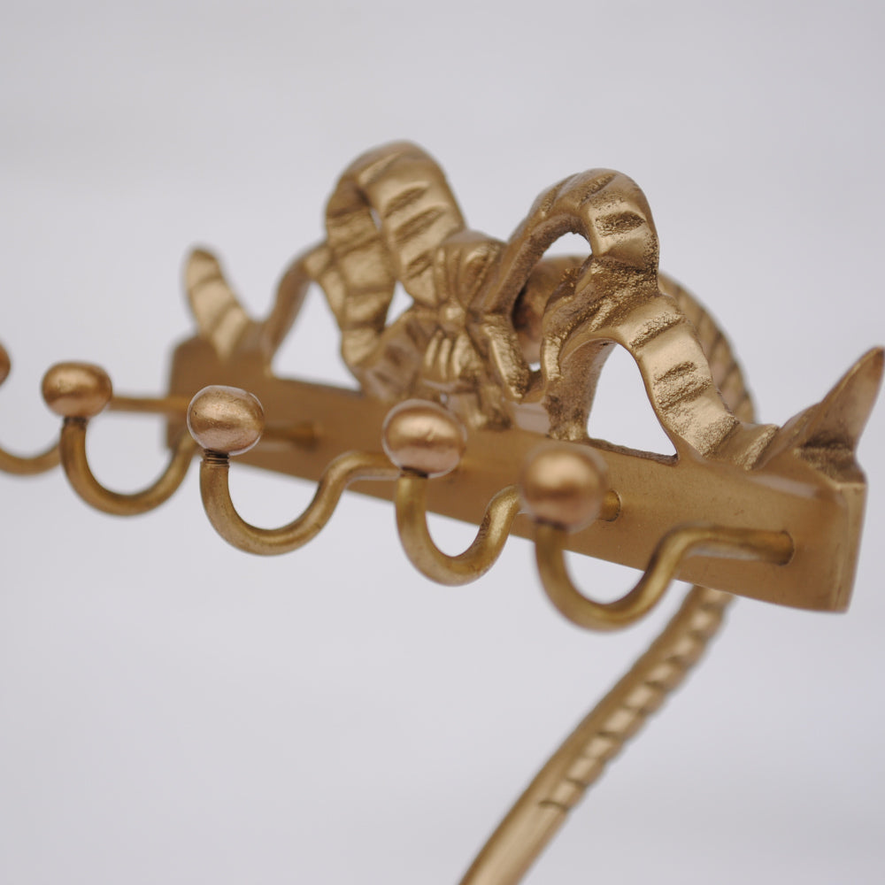 ジュエリースタンド アクセサリースタンド おしゃれ リボンスタンド 真鍮製 アクセサリーホルダー ジュエリーホルダー 真鍮雑貨 雑貨 インテリア雑貨 7347081