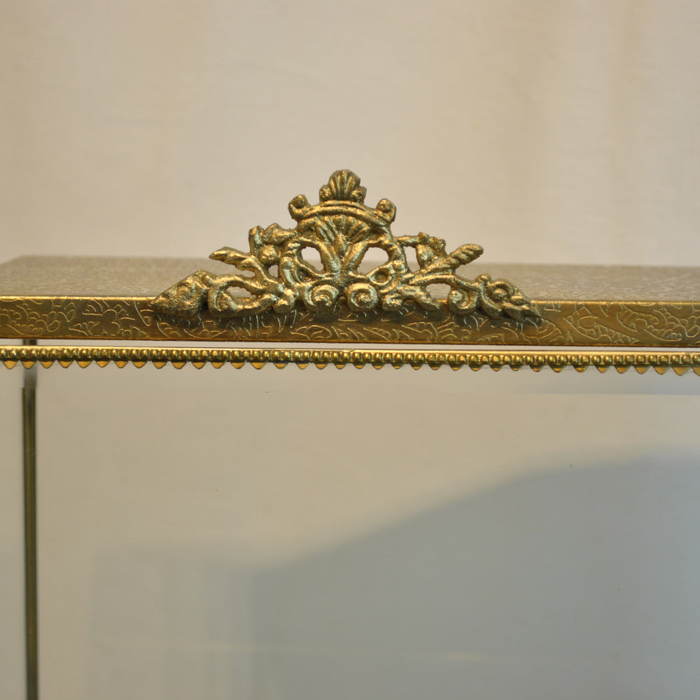 アクセサリーキャビネット キュリオケース 真鍮製 ガラスケース 2段キャビネット ガラスドアキャビネット アクセサリーケース ディスプレイキャビネット 7347092