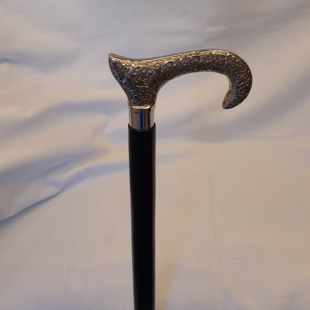 ステッキ 杖 おしゃれな杖 真鍮製ステッキ こだわりハンドルステッキ シルバーハンドル杖 高級ステッキ 真鍮製杖 アンティーク風ステッキ 真鍮雑貨 7382016