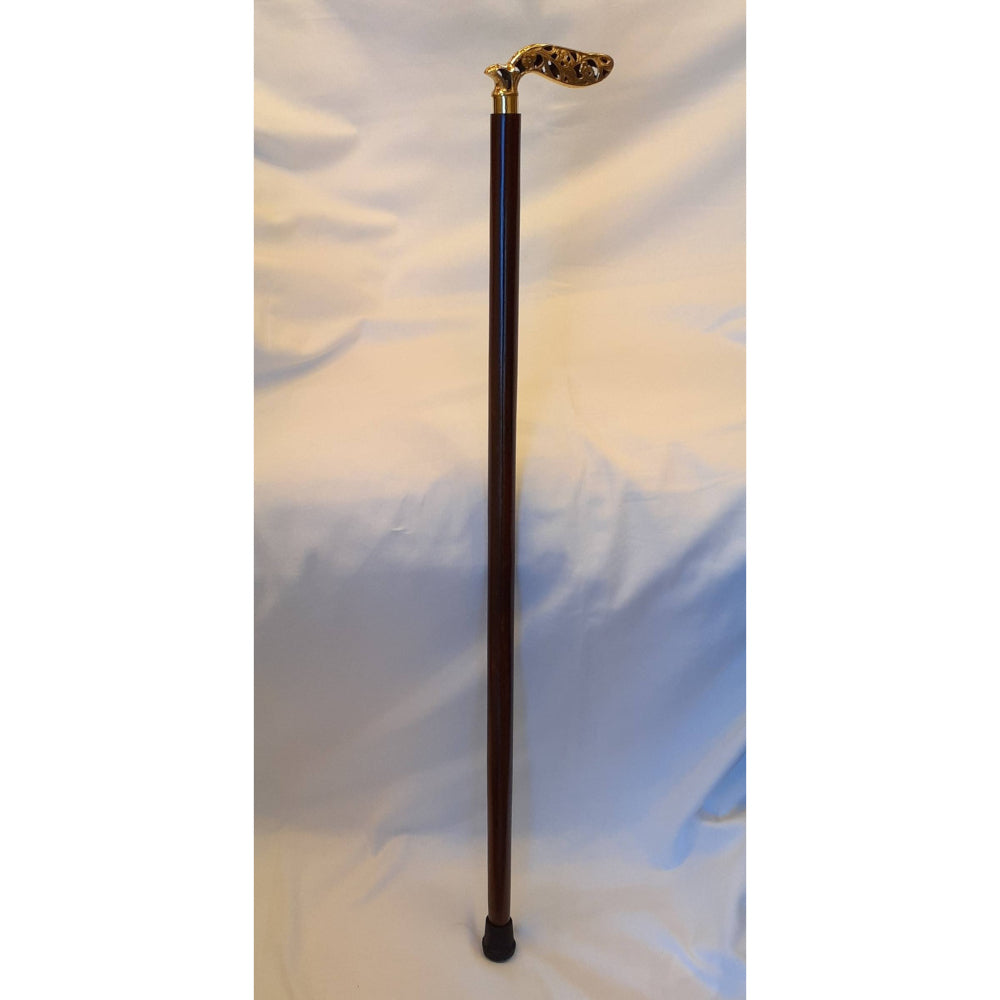 ステッキ 杖 おしゃれな杖 真鍮製ステッキ こだわりハンドルステッキ ゴールドハンドル杖 高級ステッキ 真鍮製杖 アンティーク風ステッキ 真鍮雑貨 7382018