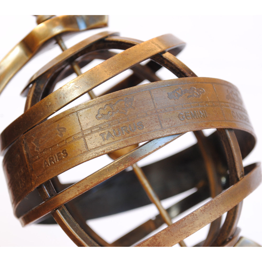 ブックエンド 天球儀型ブックエンド 天球儀 おしゃれ 真鍮製 アンティーク風 星座 座標 経度 緯度 雑貨 ヨーロピアン雑貨 オシャレ雑貨 おしゃれ雑貨 7382056-2