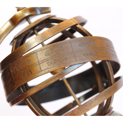 ブックエンド 天球儀型ブックエンド 天球儀 おしゃれ 真鍮製 アンティーク風 星座 座標 経度 緯度 雑貨 ヨーロピアン雑貨 オシャレ雑貨 おしゃれ雑貨 7382056-2