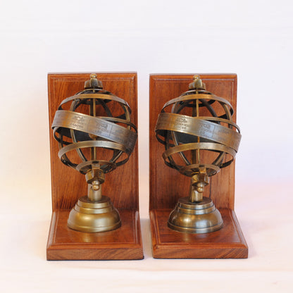 ブックエンド 天球儀型ブックエンド 天球儀 おしゃれ 真鍮製 アンティーク風 星座 座標 経度 緯度 雑貨 ヨーロピアン雑貨 オシャレ雑貨 おしゃれ雑貨 7382056-2