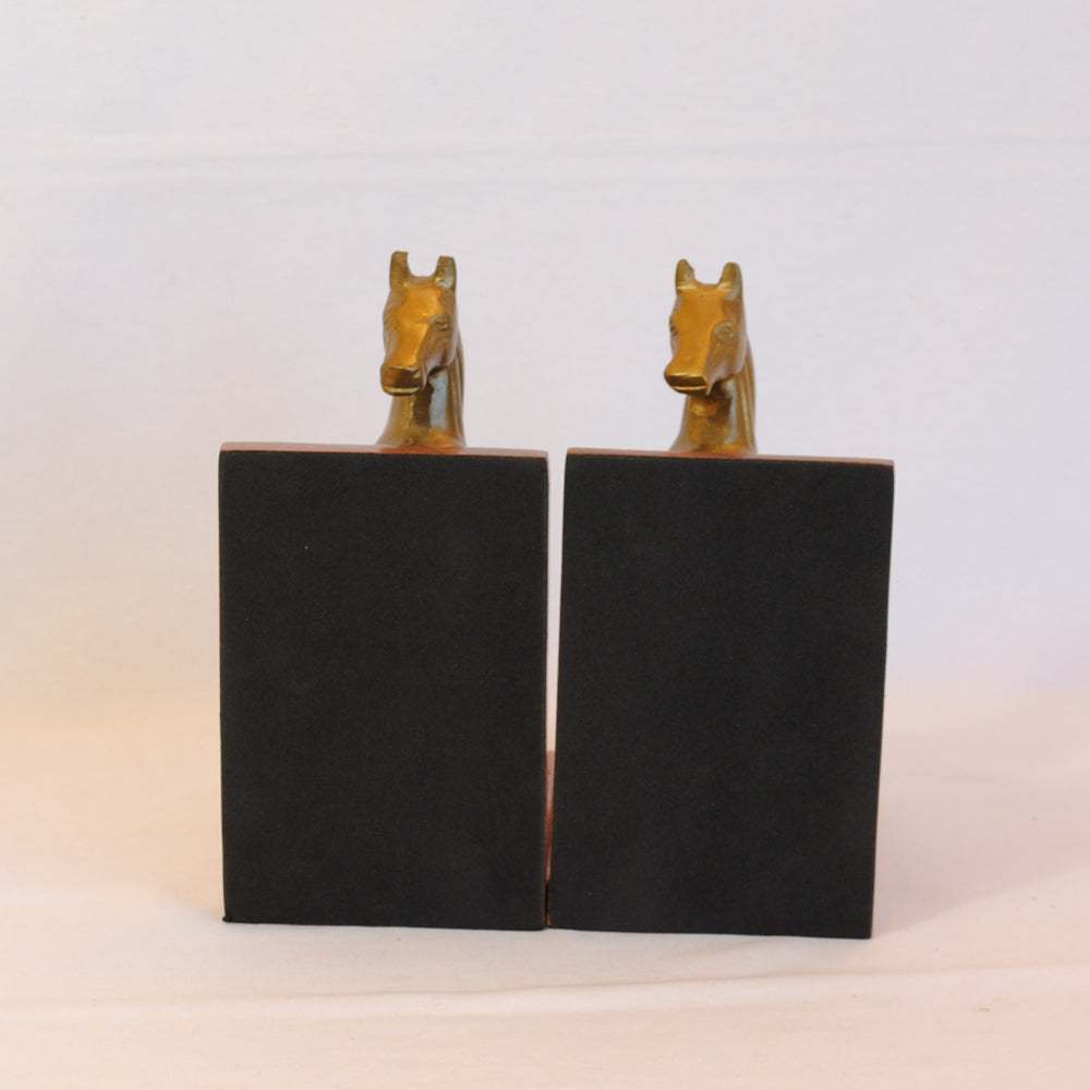 ブックエンド 跳ね馬型ブックエンド 馬 おしゃれ 真鍮製 アンティーク風 跳ね馬 フェラーリ 本立て 文房具雑貨 2個セット オブジェ インテリア雑貨 7382064