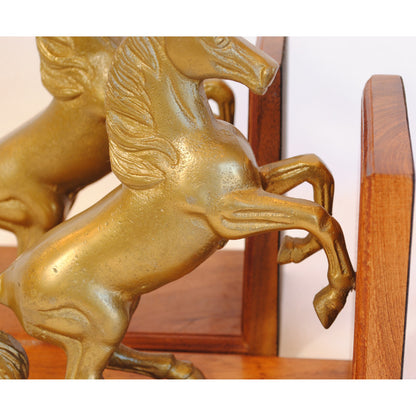 ブックエンド 跳ね馬型ブックエンド 馬 おしゃれ 真鍮製 アンティーク風 跳ね馬 フェラーリ 本立て 文房具雑貨 2個セット オブジェ インテリア雑貨 7382064