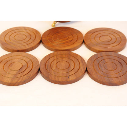 コースター 6枚セットコースター おしゃれ 真鍮製 天然木 アンティーク調 フォルダー座付きコースター 雑貨 インテリア雑貨 オシャレ雑貨 おしゃれ雑貨 7382076