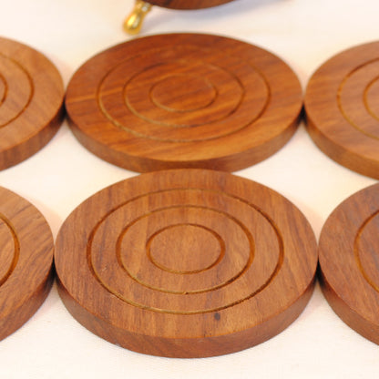 コースター 6枚セットコースター おしゃれ 真鍮製 天然木 アンティーク調 フォルダー座付きコースター 雑貨 インテリア雑貨 オシャレ雑貨 おしゃれ雑貨 7382076