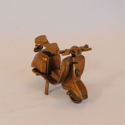 ミニチュア スクーター クラシックカー置物 スクーターオブジェ 真鍮製鏡 雑貨 ミニチュアカー インテリア雑貨 アンティーク風オブジェ 真鍮インテリア 7382083