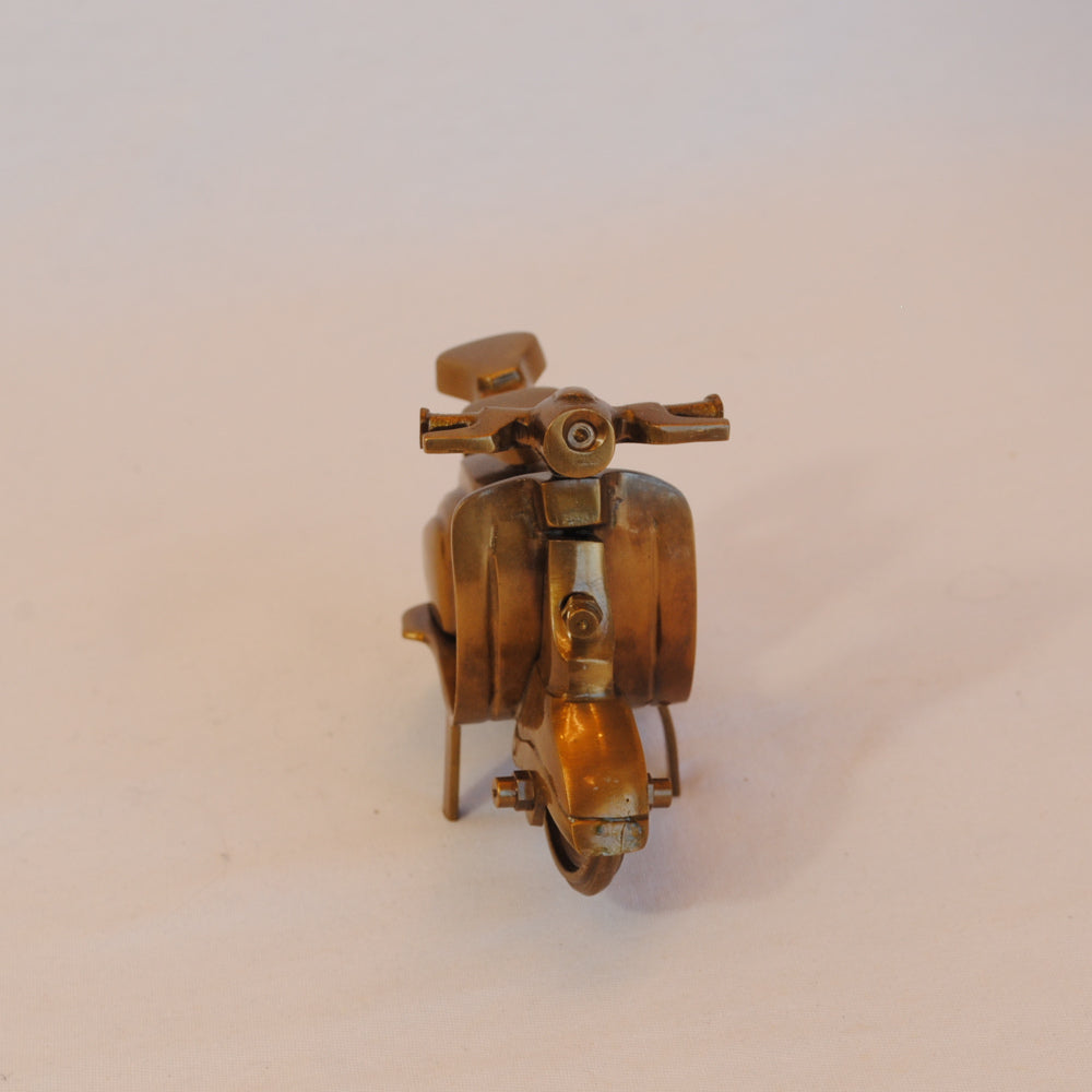 ミニチュア スクーター クラシックカー置物 スクーターオブジェ 真鍮製鏡 雑貨 ミニチュアカー インテリア雑貨 アンティーク風オブジェ 真鍮インテリア 7382083