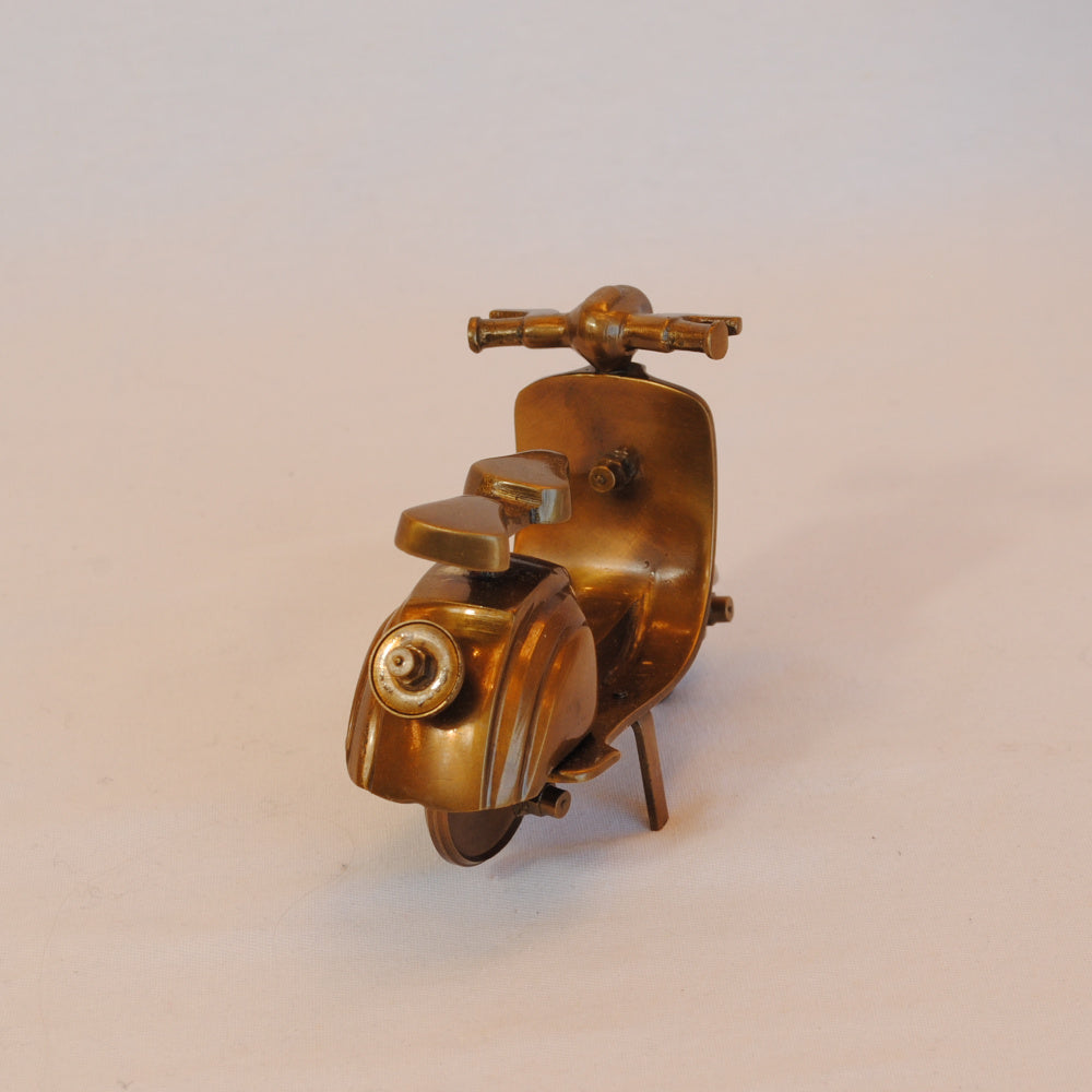 ミニチュア スクーター クラシックカー置物 スクーターオブジェ 真鍮製鏡 雑貨 ミニチュアカー インテリア雑貨 アンティーク風オブジェ 真鍮インテリア 7382083