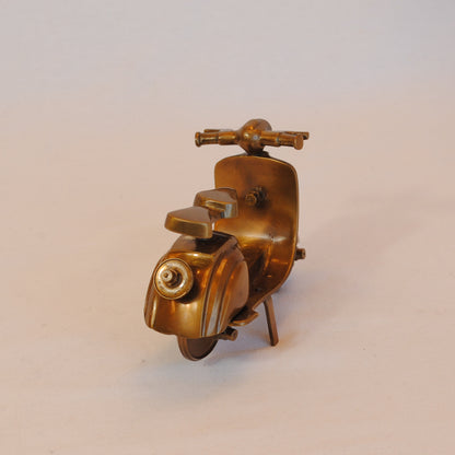 ミニチュア スクーター クラシックカー置物 スクーターオブジェ 真鍮製鏡 雑貨 ミニチュアカー インテリア雑貨 アンティーク風オブジェ 真鍮インテリア 7382083