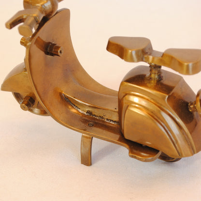 ミニチュア スクーター クラシックカー置物 スクーターオブジェ 真鍮製鏡 雑貨 ミニチュアカー インテリア雑貨 アンティーク風オブジェ 真鍮インテリア 7382083