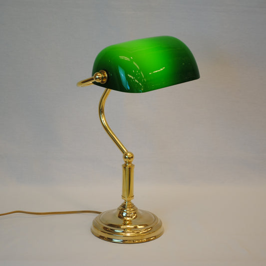 デスクランプ バンカーズランプ 卓上ランプ テーブルランプ 照明 おしゃれ イタリア製 真鍮製 グリーンシェード 照明器具 クラシック スティラーズ STILARS 749015