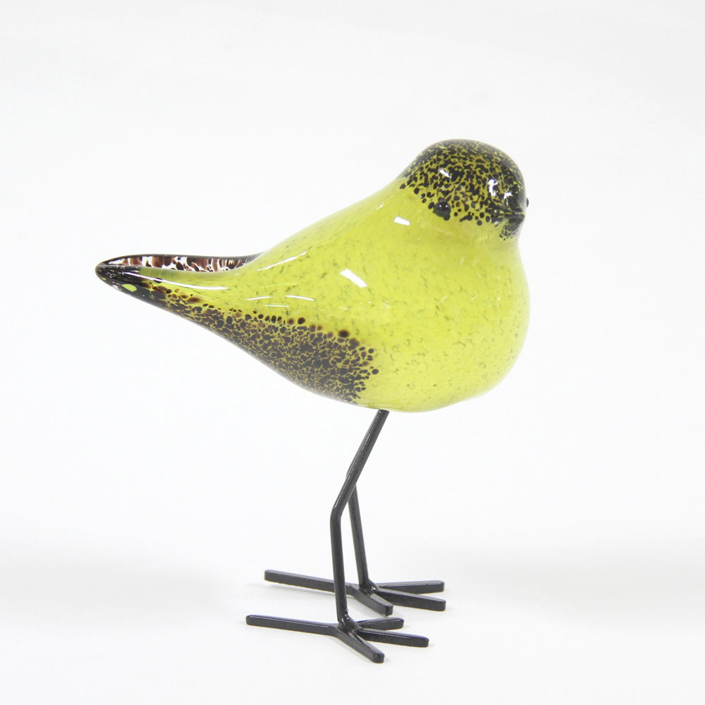 置物 鳥 ガラス置物 オブジェ グラスバード イエロー ガラス かわいい インテリア 雑貨 ガラスのオブジェ バード 7688006