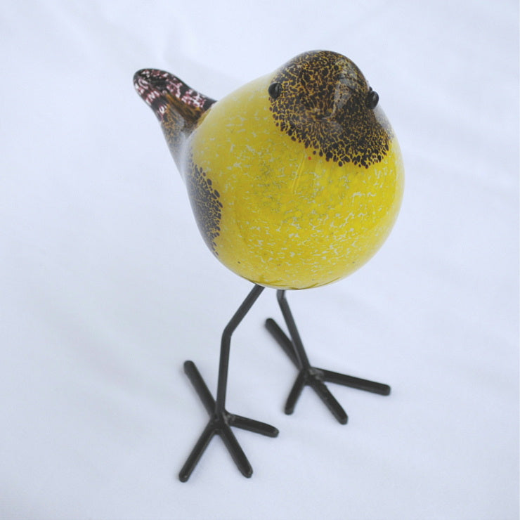 置物 鳥 ガラス置物 オブジェ グラスバード イエロー ガラス かわいい インテリア 雑貨 ガラスのオブジェ バード 7688006