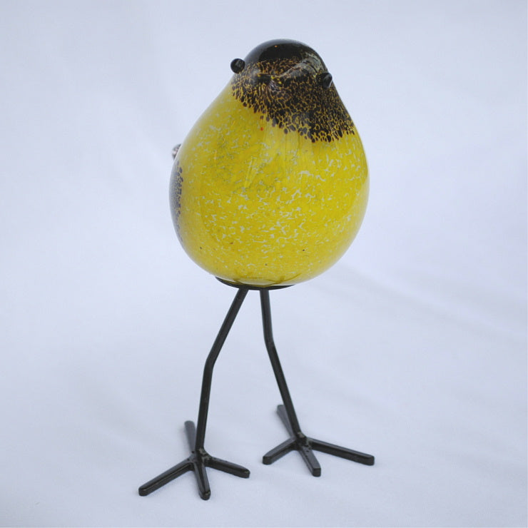 置物 鳥 ガラス置物 オブジェ グラスバード イエロー ガラス かわいい インテリア 雑貨 ガラスのオブジェ バード 7688006