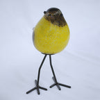 置物 鳥 ガラス置物 オブジェ グラスバード イエロー ガラス かわいい インテリア 雑貨 ガラスのオブジェ バード 7688006