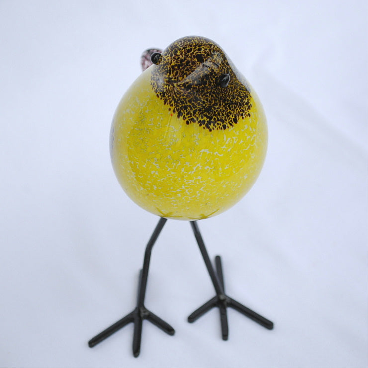 置物 鳥 ガラス置物 オブジェ グラスバード イエロー ガラス かわいい インテリア 雑貨 ガラスのオブジェ バード 7688006