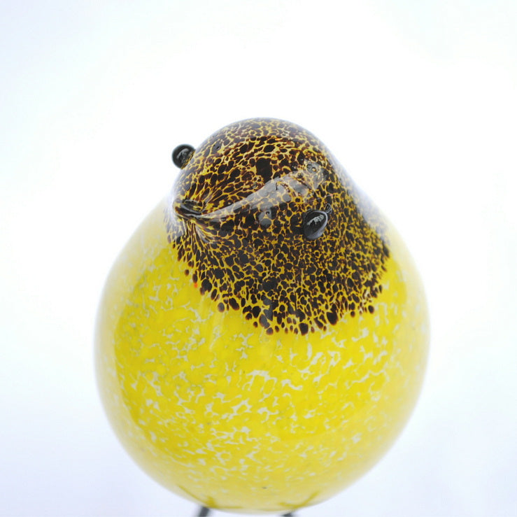 置物 鳥 ガラス置物 オブジェ グラスバード イエロー ガラス かわいい インテリア 雑貨 ガラスのオブジェ バード 7688006