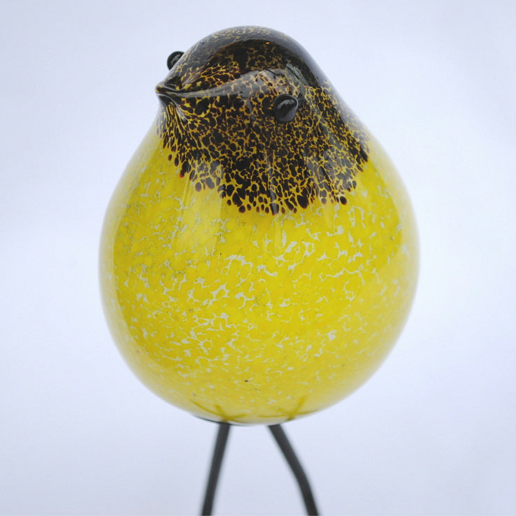 置物 鳥 ガラス置物 オブジェ グラスバード イエロー ガラス かわいい インテリア 雑貨 ガラスのオブジェ バード 7688006