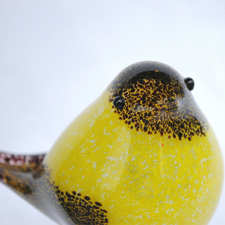 置物 鳥 ガラス置物 オブジェ グラスバード イエロー ガラス かわいい インテリア 雑貨 ガラスのオブジェ バード 7688006
