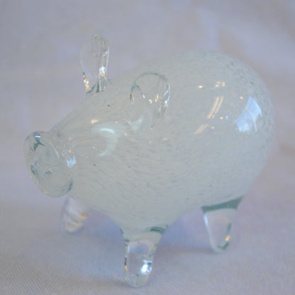 ブタ 置物 オブジェ ガラス グラスオブジェ 豚 かわいい インテリア 雑貨 ガラスのオブジェ ぶた 7688013