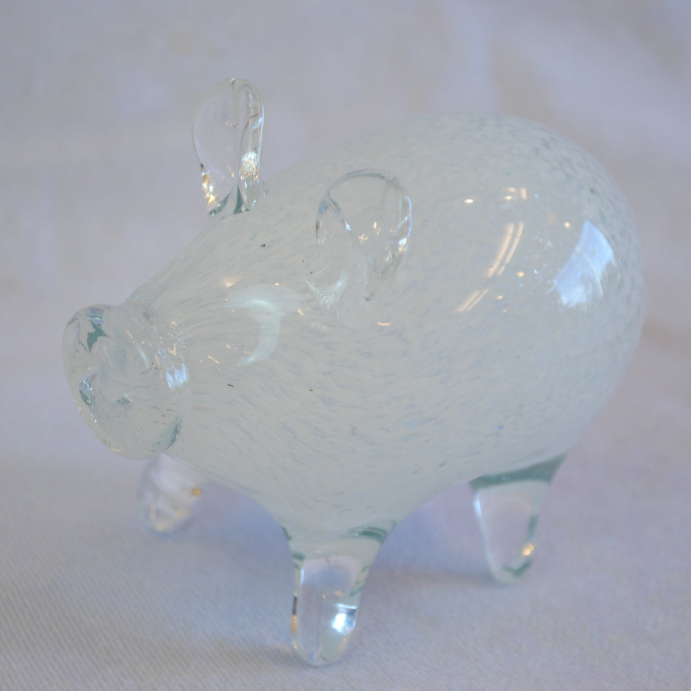 ブタ 置物 オブジェ ガラス グラスオブジェ 豚 かわいい インテリア 雑貨 ガラスのオブジェ ぶた 7688013