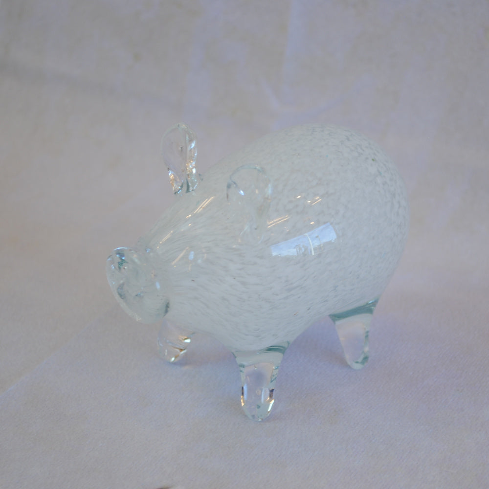 ブタ 置物 オブジェ ガラス グラスオブジェ 豚 かわいい インテリア 雑貨 ガラスのオブジェ ぶた 7688013