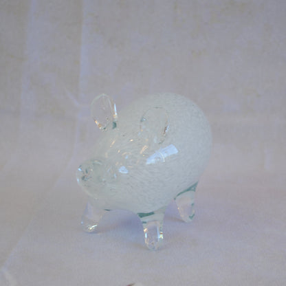 ブタ 置物 オブジェ ガラス グラスオブジェ 豚 かわいい インテリア 雑貨 ガラスのオブジェ ぶた 7688013