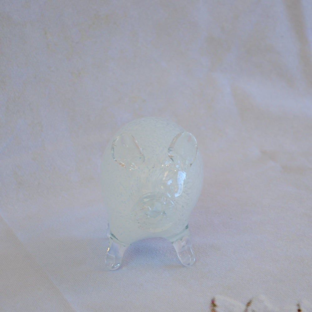 ブタ 置物 オブジェ ガラス グラスオブジェ 豚 かわいい インテリア 雑貨 ガラスのオブジェ ぶた 7688013