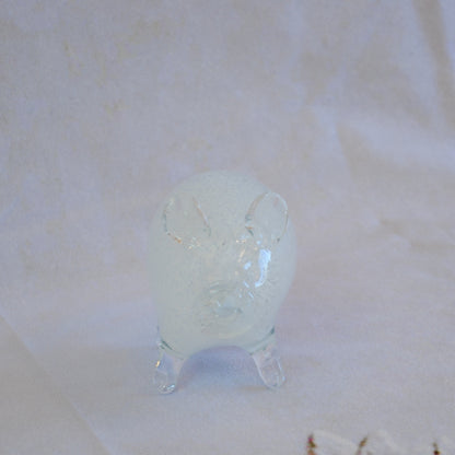 ブタ 置物 オブジェ ガラス グラスオブジェ 豚 かわいい インテリア 雑貨 ガラスのオブジェ ぶた 7688013