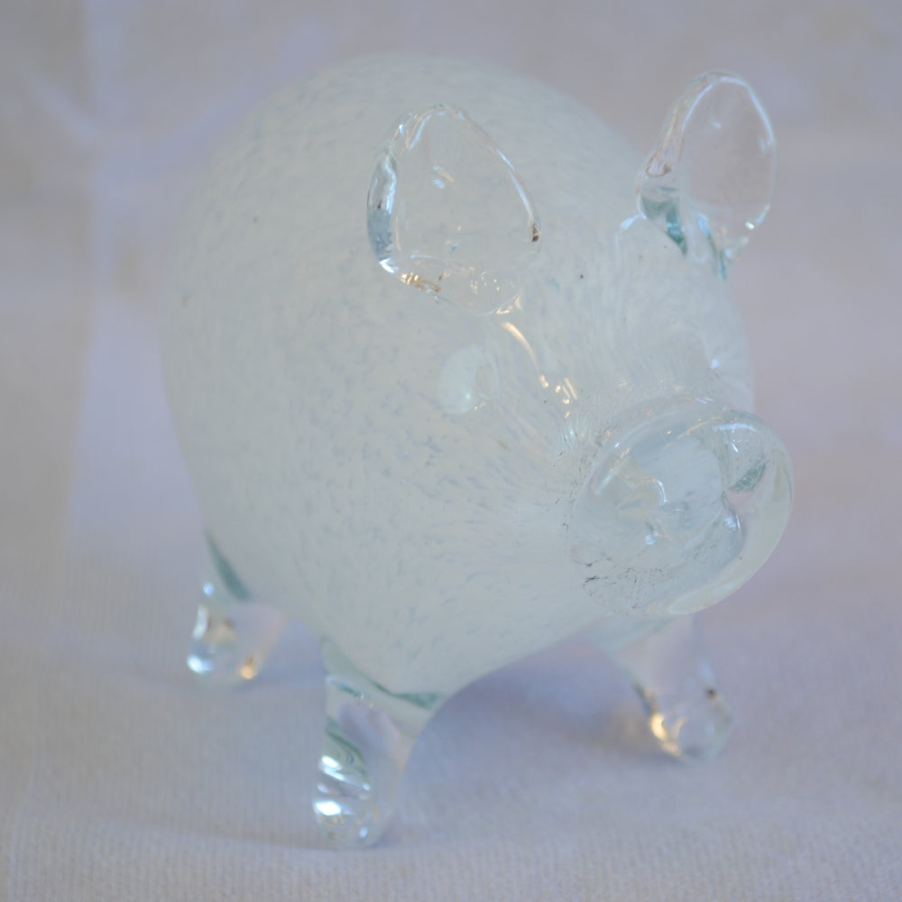 ブタ 置物 オブジェ ガラス グラスオブジェ 豚 かわいい インテリア 雑貨 ガラスのオブジェ ぶた 7688013