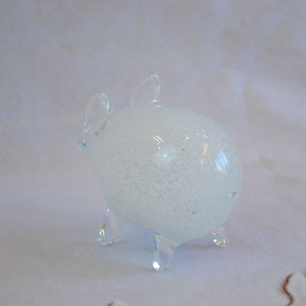 ブタ 置物 オブジェ ガラス グラスオブジェ 豚 かわいい インテリア 雑貨 ガラスのオブジェ ぶた 7688013