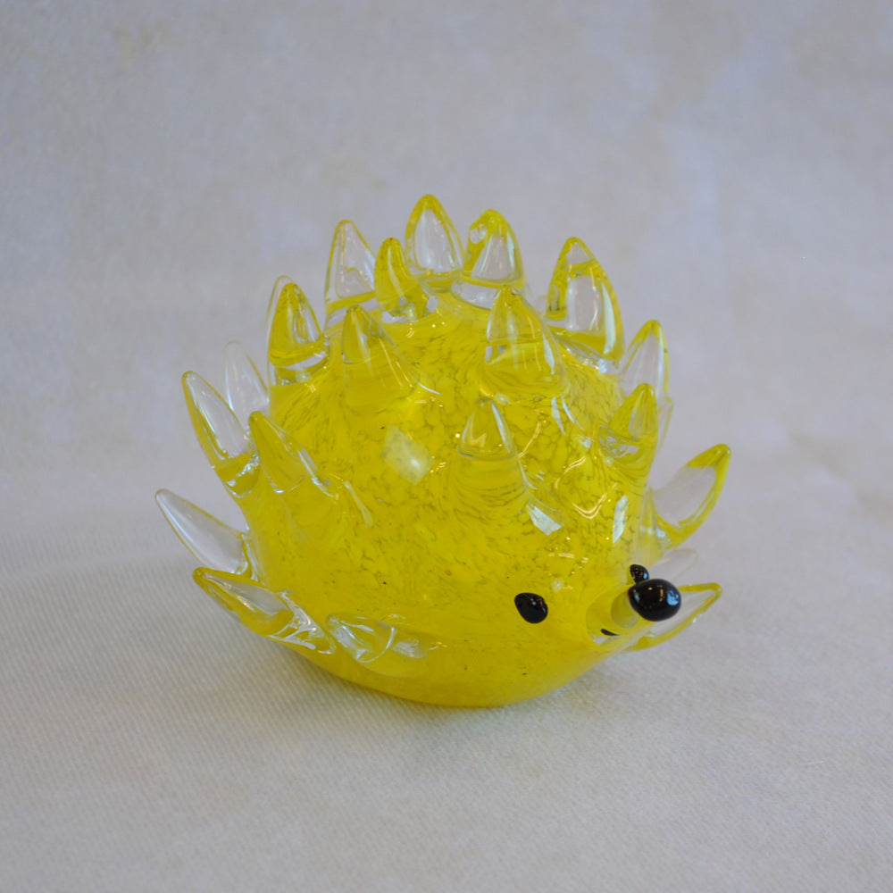 ハリネズミ 置物 オブジェ ガラス グラスオブジェ 針鼠 かわいい インテリア 雑貨 ガラスのオブジェ はりねずみ 7688014