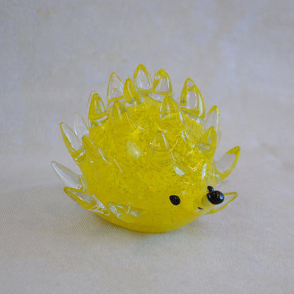 ハリネズミ 置物 オブジェ ガラス グラスオブジェ 針鼠 かわいい インテリア 雑貨 ガラスのオブジェ はりねずみ 7688014