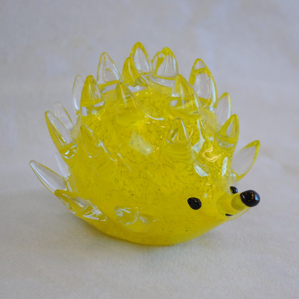 ハリネズミ 置物 オブジェ ガラス グラスオブジェ 針鼠 かわいい インテリア 雑貨 ガラスのオブジェ はりねずみ 7688014