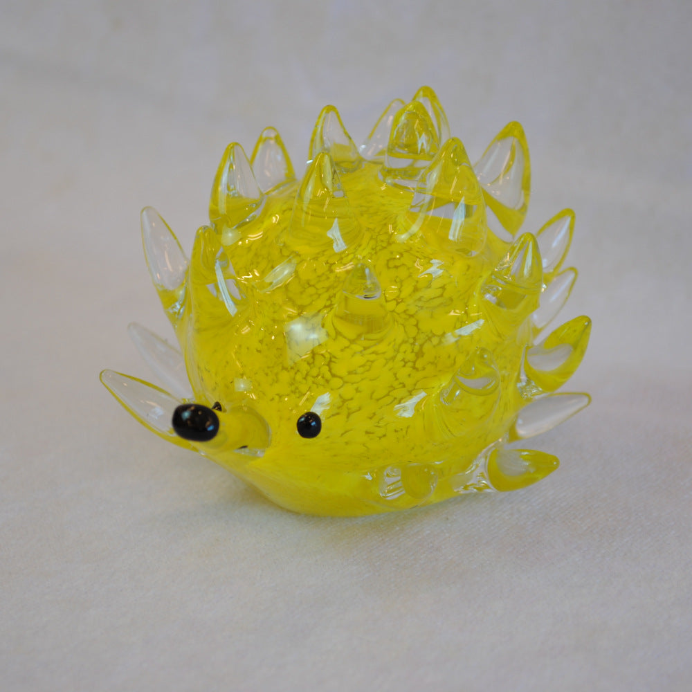 ハリネズミ 置物 オブジェ ガラス グラスオブジェ 針鼠 かわいい インテリア 雑貨 ガラスのオブジェ はりねずみ 7688014