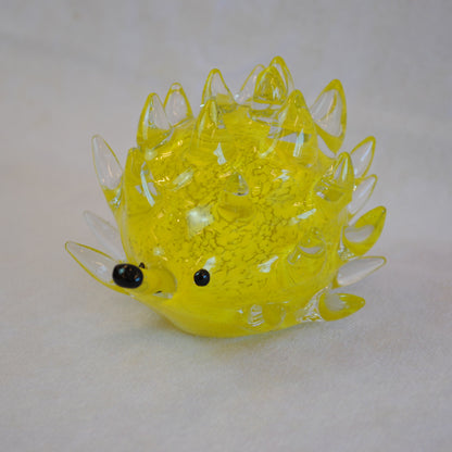 ハリネズミ 置物 オブジェ ガラス グラスオブジェ 針鼠 かわいい インテリア 雑貨 ガラスのオブジェ はりねずみ 7688014