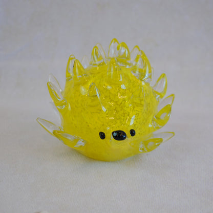 ハリネズミ 置物 オブジェ ガラス グラスオブジェ 針鼠 かわいい インテリア 雑貨 ガラスのオブジェ はりねずみ 7688014