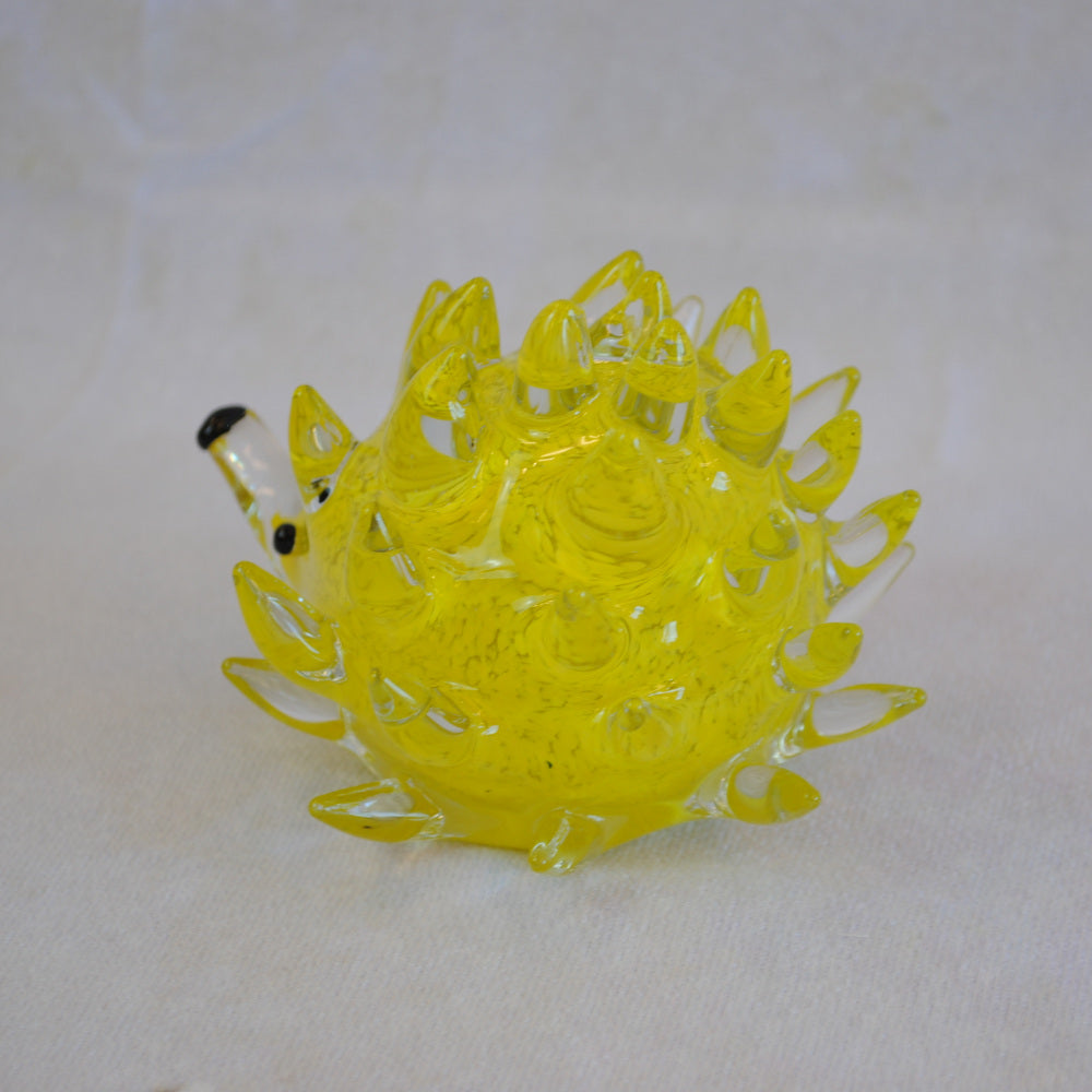 ハリネズミ 置物 オブジェ ガラス グラスオブジェ 針鼠 かわいい インテリア 雑貨 ガラスのオブジェ はりねずみ 7688014