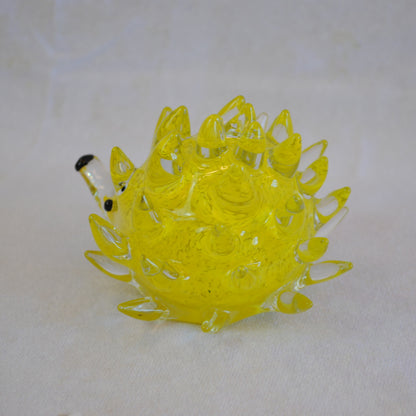 ハリネズミ 置物 オブジェ ガラス グラスオブジェ 針鼠 かわいい インテリア 雑貨 ガラスのオブジェ はりねずみ 7688014